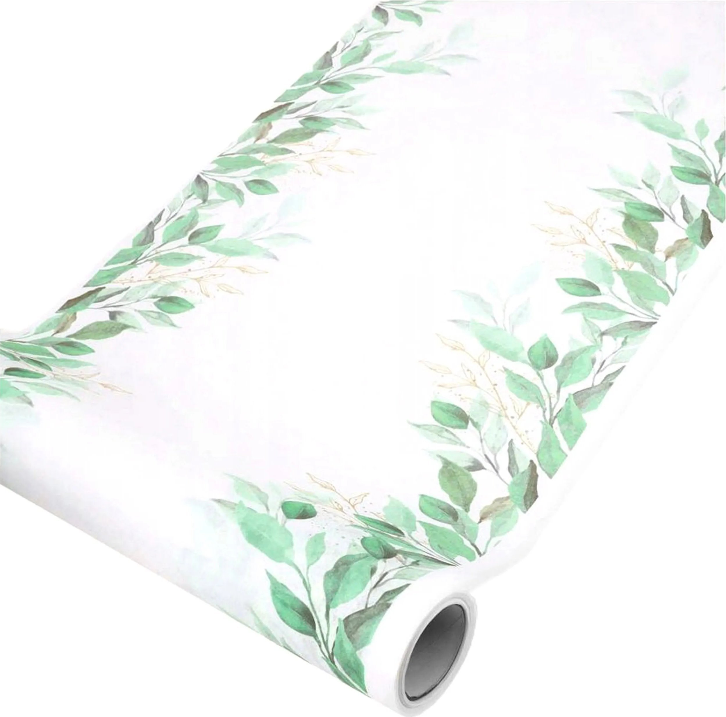 BIEŻNIK Papierowy BIAŁY Na CHRZEST Dekoracja Stołu 40cm 5m LISTKI ślub