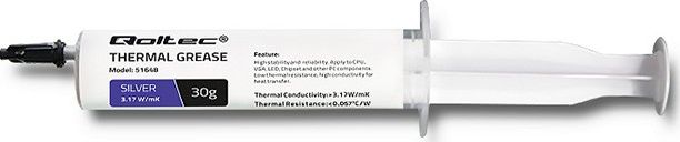 Pasta termoprzewodząca Qoltec Silver 30g (51648)