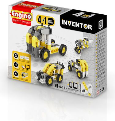 Engino Zestaw klocków 4w1 4 modele pojazdów budowlanych (0434)