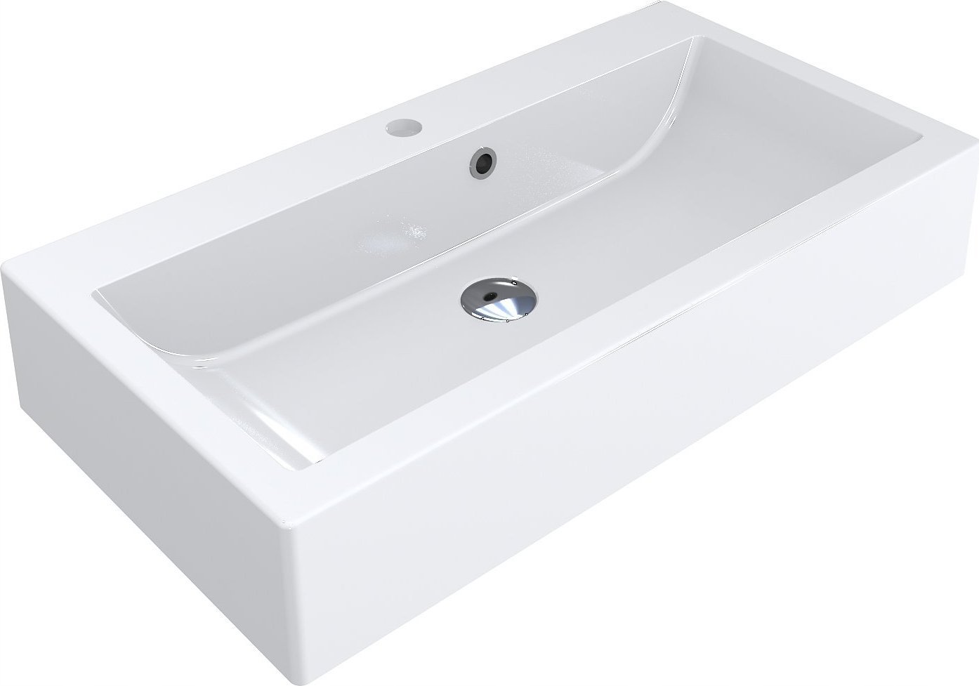 Umywalka Miraggio Umywalka nablatowa prostokątna 80 x 42 cm