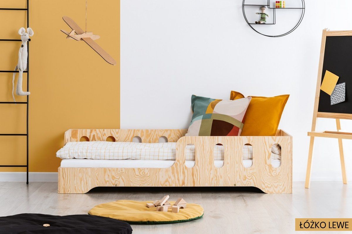 ADEKO STOLARNIA Łóżko dziecięce KIKI 1 80x160 sosna ze sklejki ze stelażem ADEKO STOLARNIA