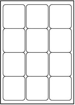 Logo Etykiety A4, matowe, białe, 25 szt.