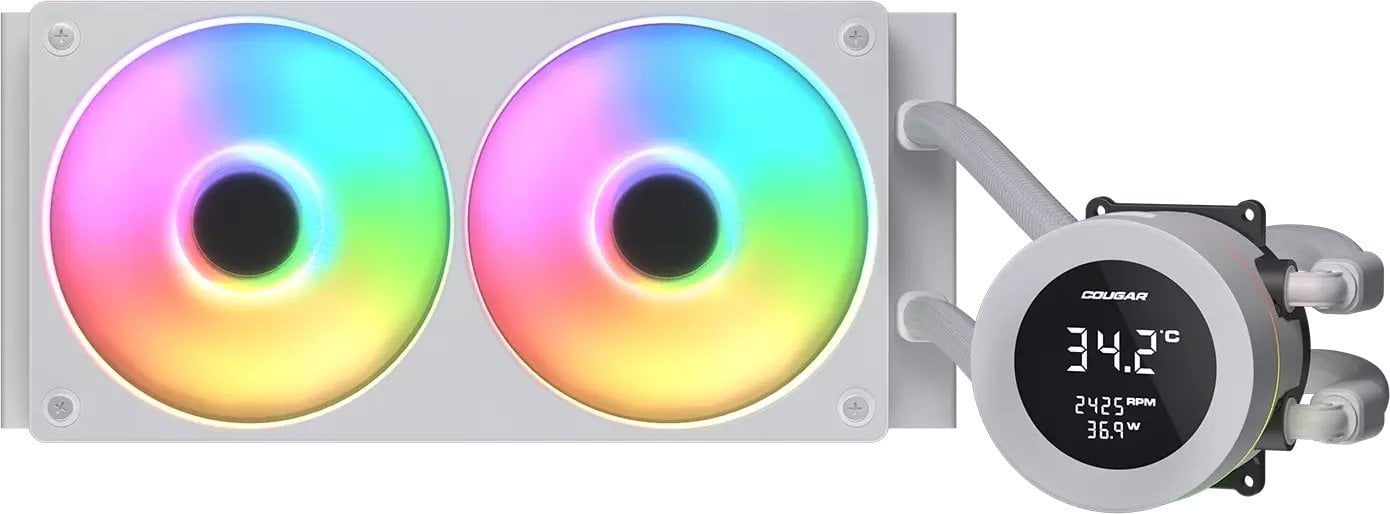COUGAR Poseidon Vistek ARGB 240 AiO Liquid Watercooling - White