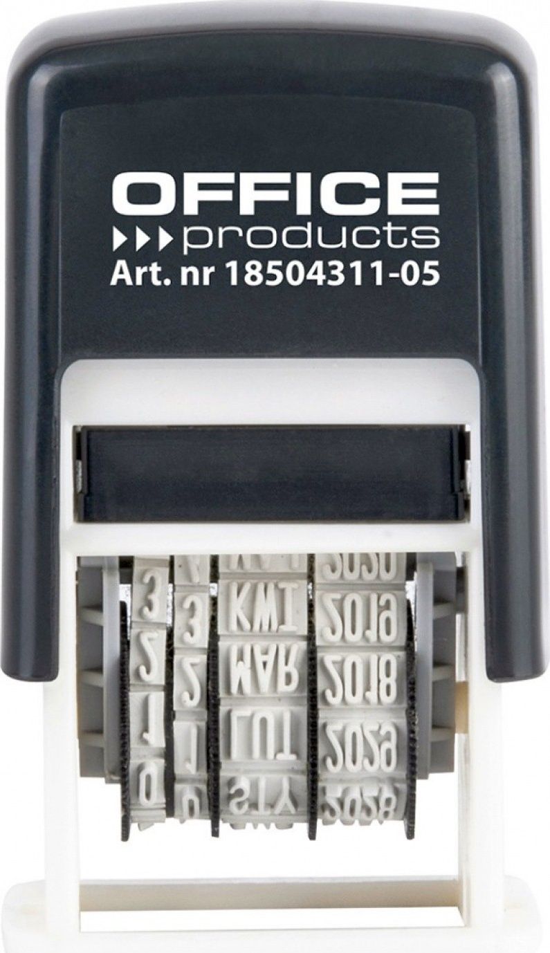 Office Products Datownik samotuszujący OFFICE PRODUCTS, z tuszem, PL, czarny