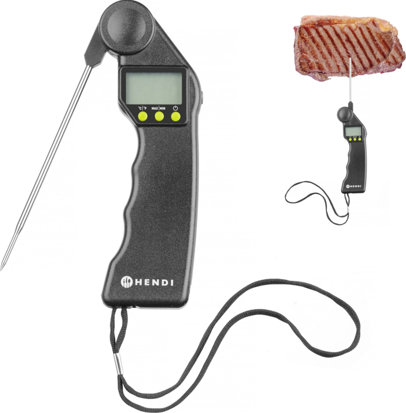 Hendi Termometr gastronomiczny cyfrowy z sondą -50-300C Termometr gastronomiczny cyfrowy z sondą -50-300C