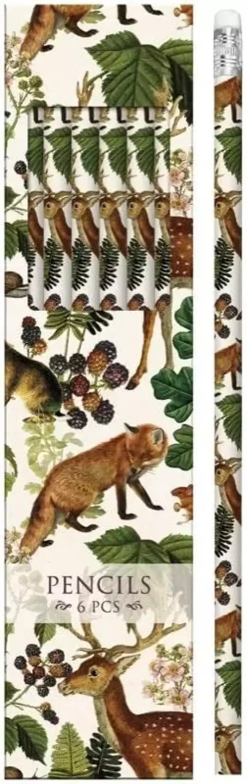 Skona Ting Ołówki ozdobne z leśnymi zwierzętami STPEN43 6szt