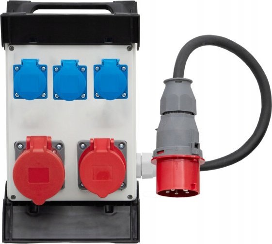 F-Elektro Rozdzielnica R-240 2x16A/5P, 3x230V + OW 5x2,5mm2-1,5m, Wt.16/5 stelaż plastik