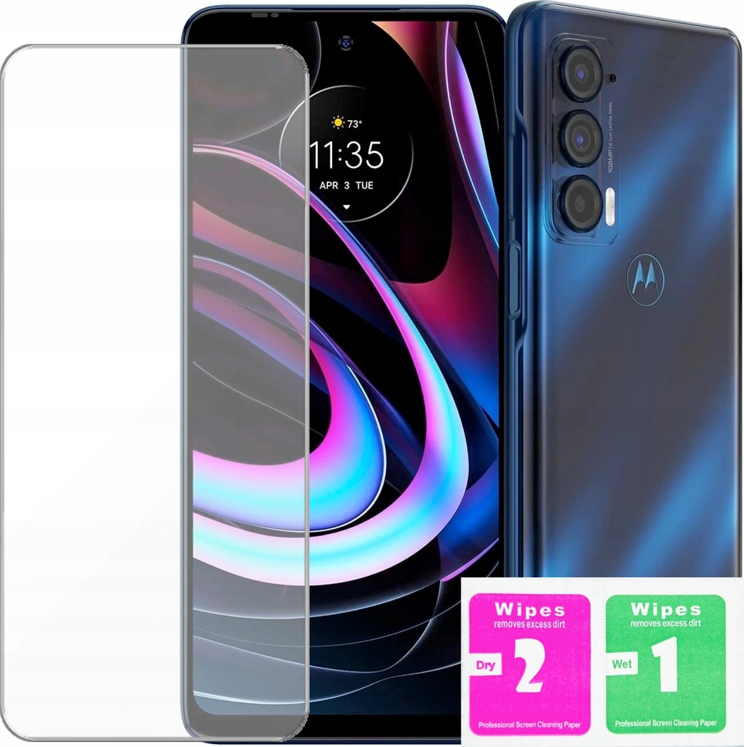 Hello Case Szkło Hartowane do Motorola Edge 2021 (szybka 9H, płaskie 2.5D, ochronne)