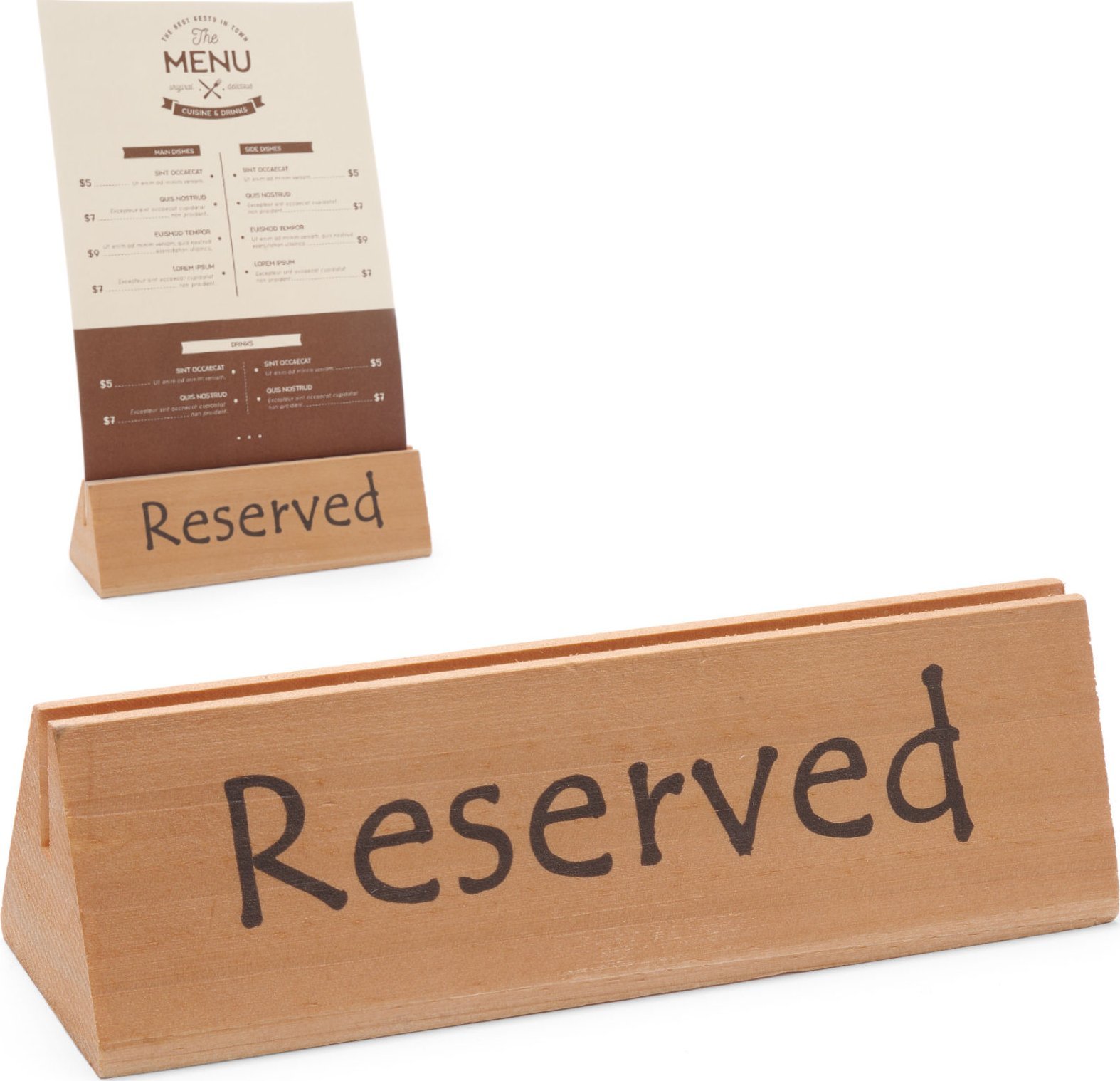 Hendi Tabliczka informacyjna RESERVED REZERWACJA drewniana - Hendi 664308 Tabliczka informacyjna RESERVED REZERWACJA drewniana - Hendi 664308