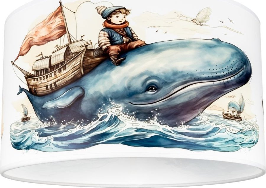 Lampa sufitowa dziecięca plafon OCEAN CHŁOPIEC biała 1 x E27 0923