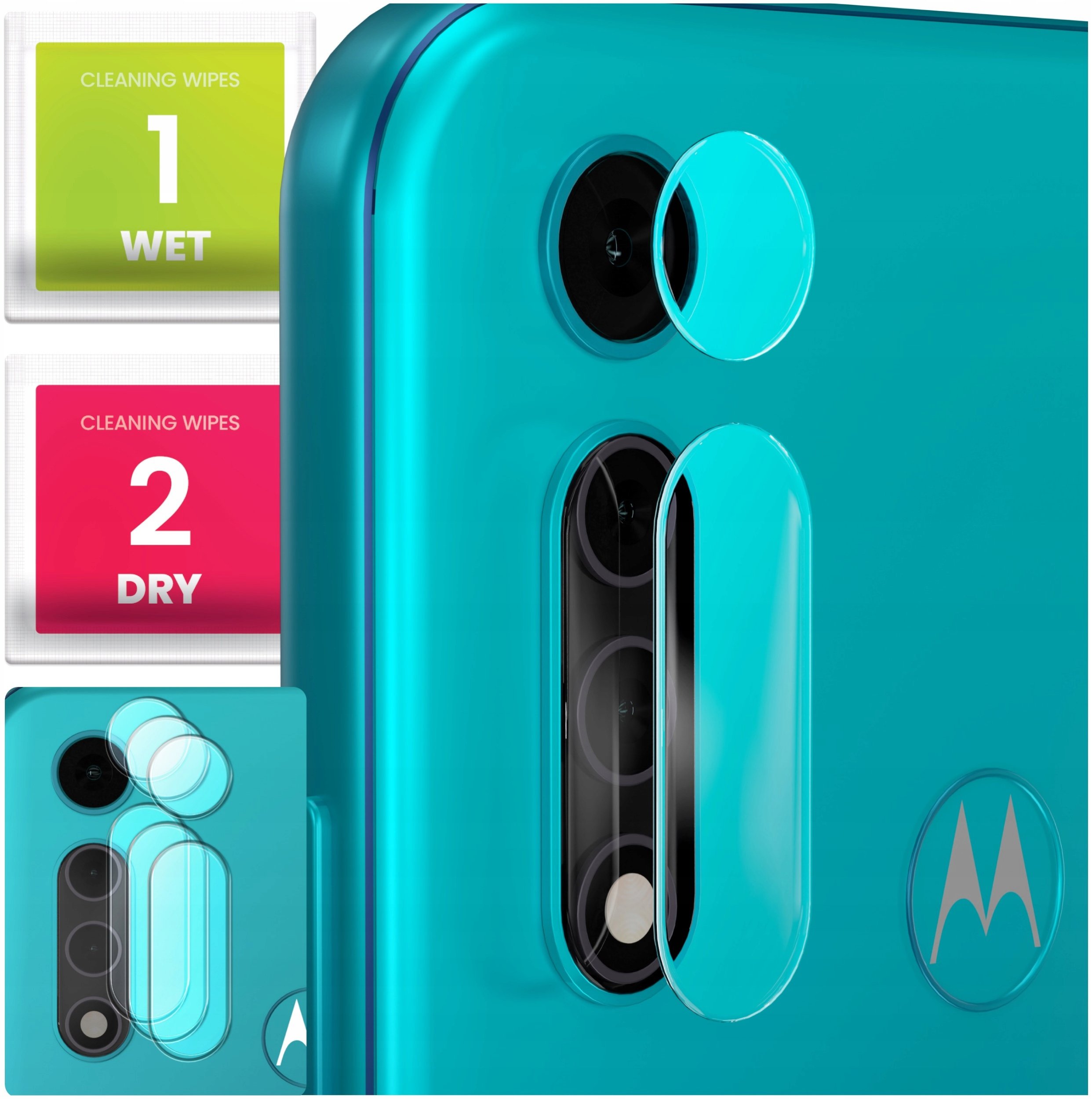 3-PAK Szkło Na Aparat Do Moto G8 Power Lite (Hartowane, Na Obiektyw, 9H)