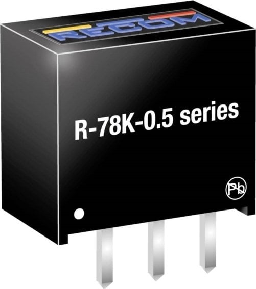 RECOM R-78K3.3-0.5 DC/DC-bilomformer 3.3 V 0.5 A 1.65 W Indhold 1 stk