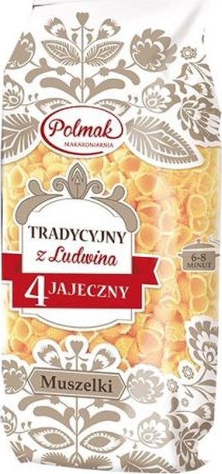 Pol-Mak Polmak Makaron Tradycyjny 4 jajeczny muszelki 250 g