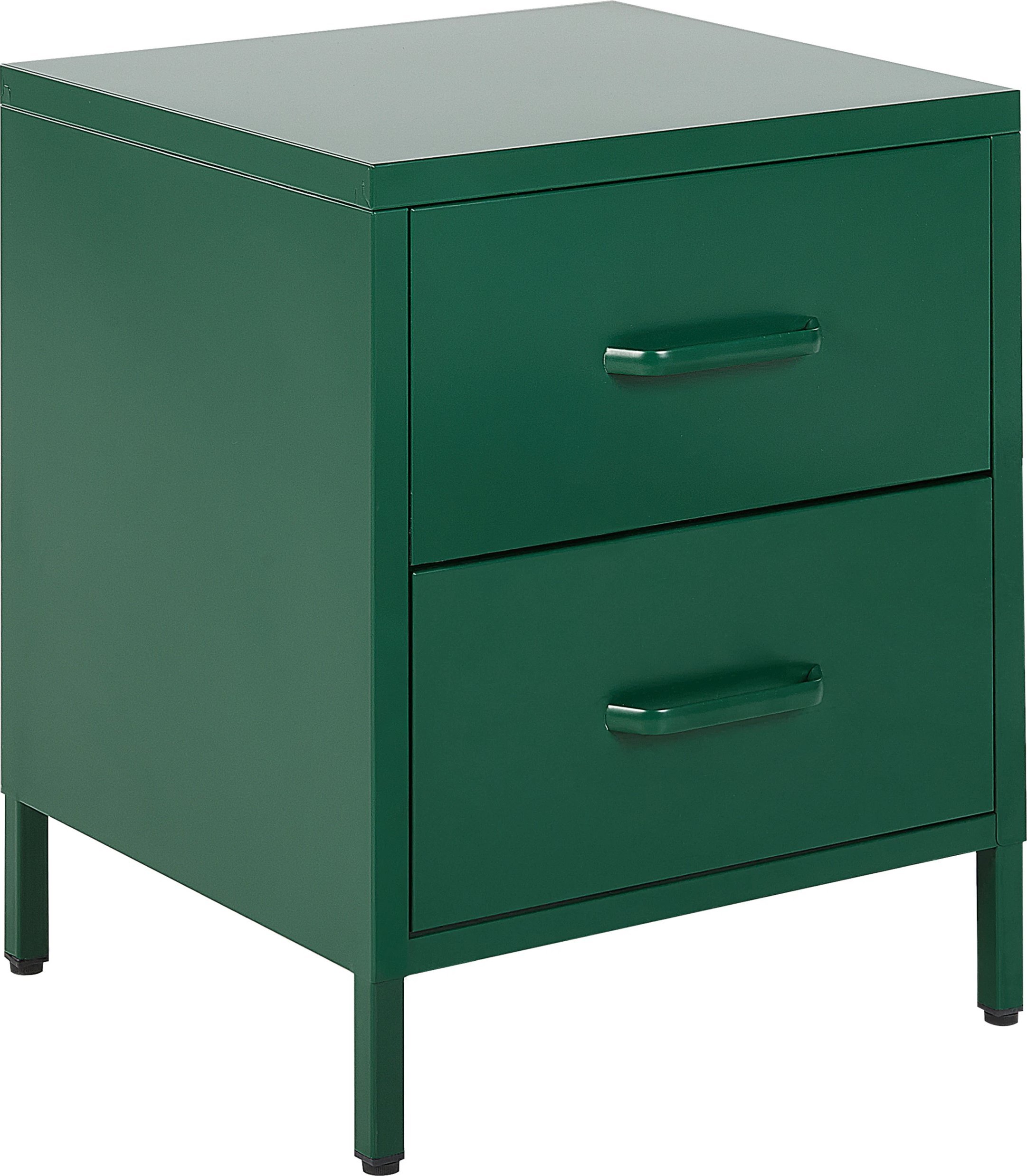 Beliani Szafka nocna metalowa zielona MALAVI!