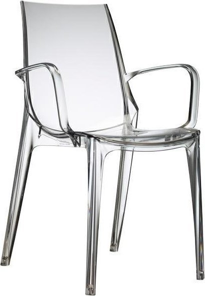 SCAB Design Krzesło Vanity Arm transparentne z tworzywa