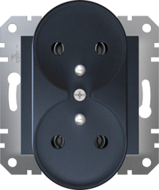 Schneider Electric Asfora Gniazdo podwójne z/u bez ramki antracyt EPH9810271