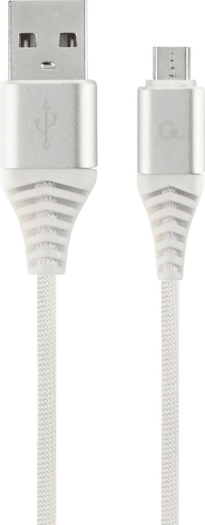 Kabel USB Gembird USB-A - microUSB 1 m Biały (CC-USB2B-AMmBM-1M-BW2)