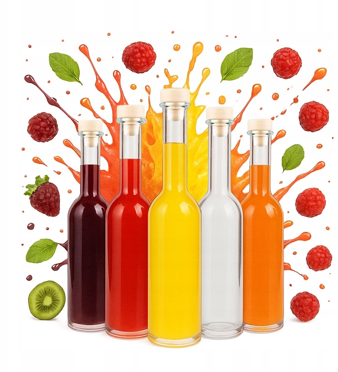 5x Butelka FENICE 100ml + korek NALEWKA OLIWA SOK SYROP LIKIER