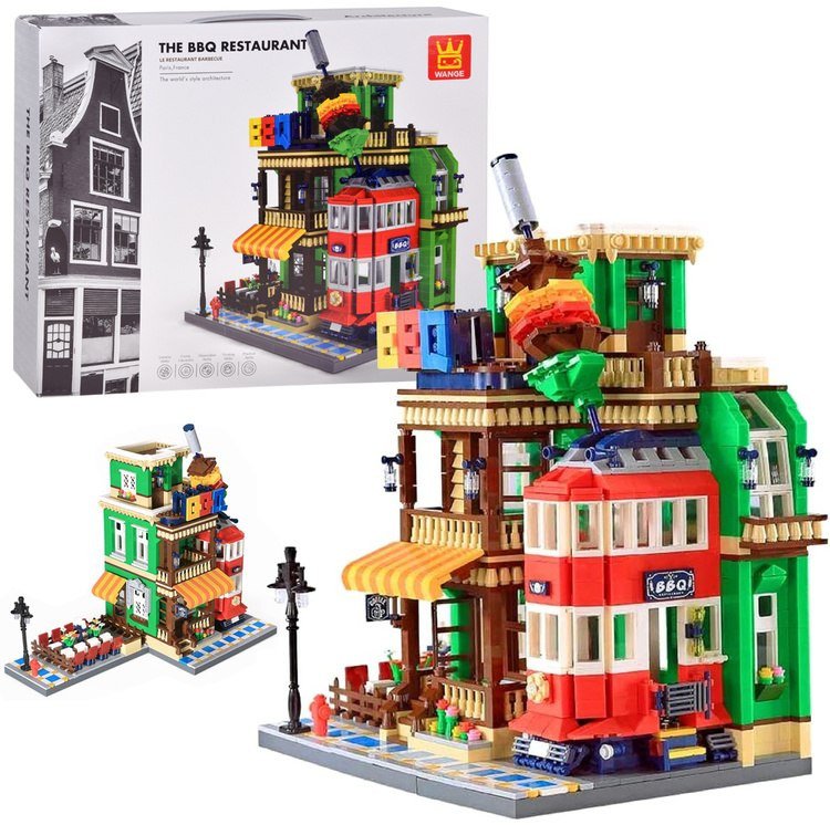 Klocki SERIA Świat-architektura stylu RESTAURACJA BBQ Paryż 1922ele ZA5749 EDUKAMP
