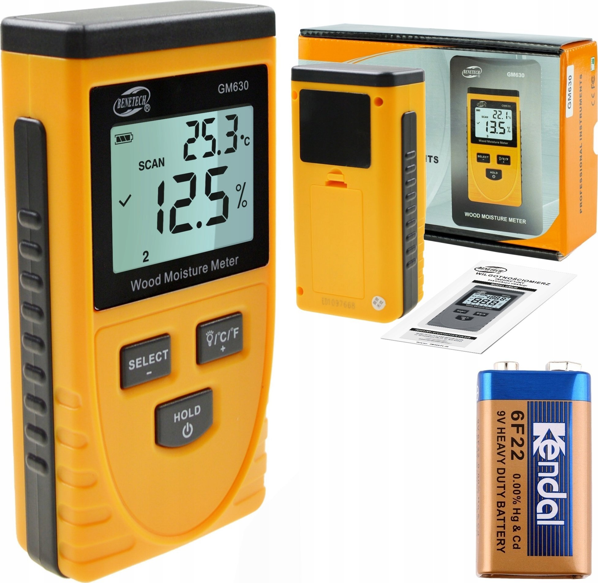 BEZINWAZYJNY WILGOTNOŚCIOMIERZ INDUKCYJNY DREWNA