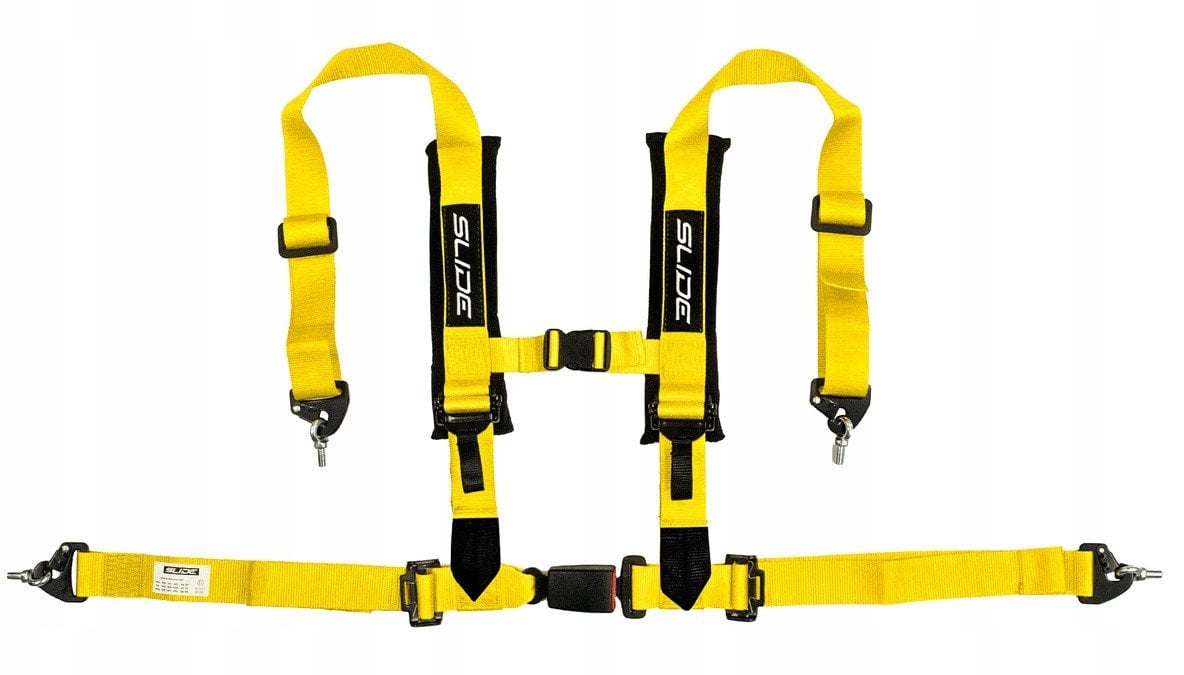 Pasy sportowe Slide V2 Żółte 4P 2" E4