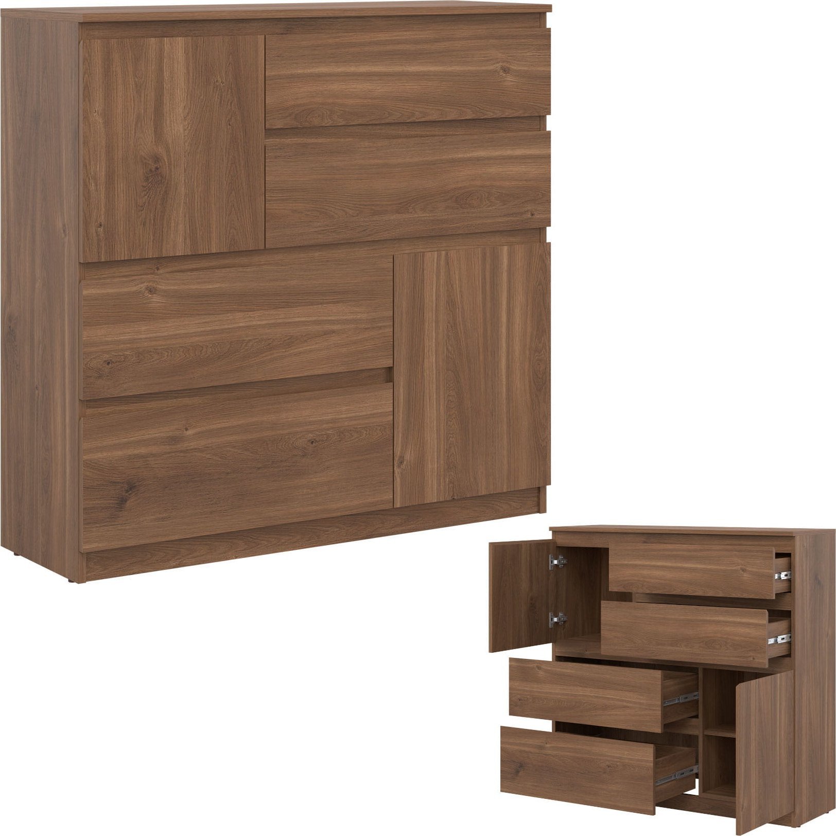 BogFran Komoda duża z szufladami dąb Castello REMI RM06