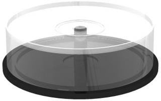 MediaRange Spindel für 3000 Dics tranparent mit schwarzem Bo