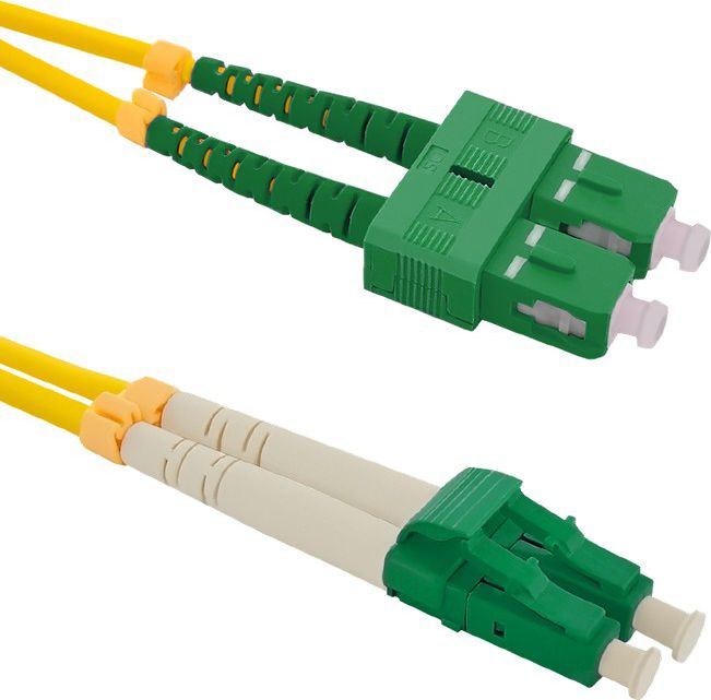 Qoltec Optic Patchcord SC/APC - LC/APC SM 9/125 G652D 1m (54035)