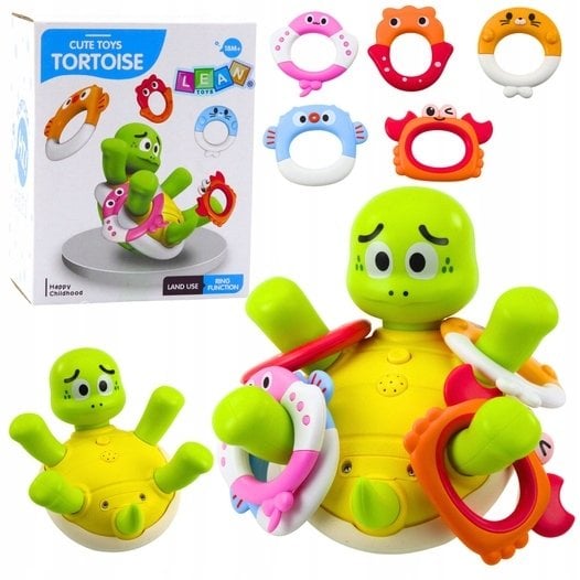 Interaktywna Zabawka Do Kąpieli Żółw Z Fontanną Kolorowe Kółka
