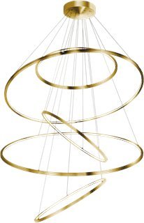 Lampa wisząca Azzardo Wisząca lampa pokojowa Wheel pierścienie LED 190W złote