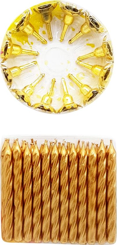 MK Świeczki urodzinowe złote - 24 szt. uniwersalny