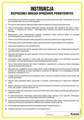 TD Systems IAF24 Instrukcja w sprawie bezpieczeństwa pracy przy sprężarkach powietrznych