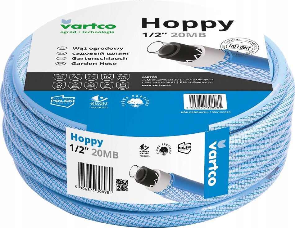 Vartco Garden hose 1/2" 20m 6-ply HOPPY TFS Vartco HOPPY TFS 1006120020