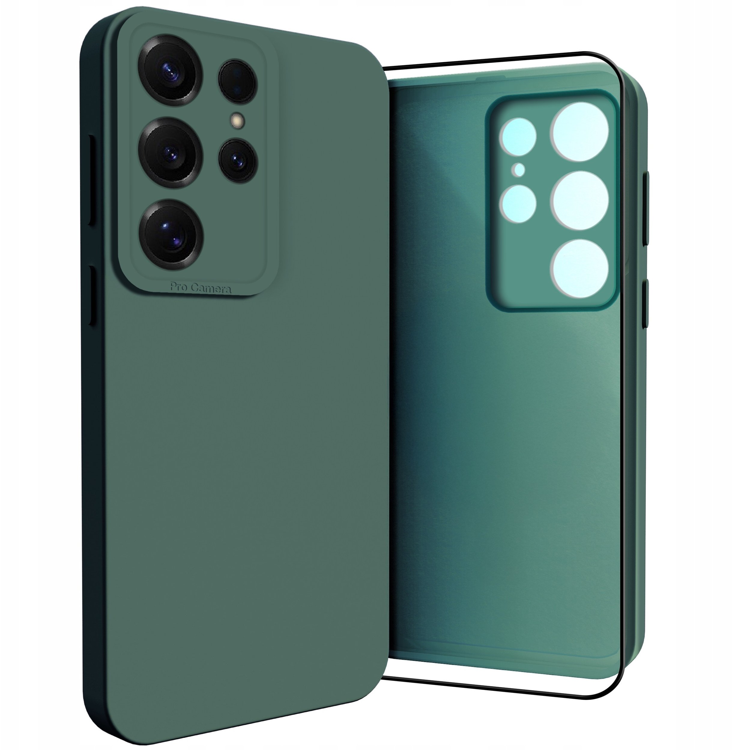 Etui do Samsung Galaxy S25 Ultra (Osłona Kamery, Zielone, Plecki) Szkło