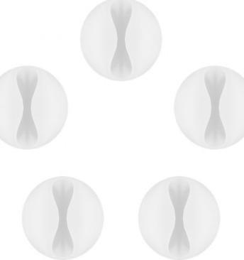 Organizer Goobay Uchwyt Biały 5 sztuk (95183)