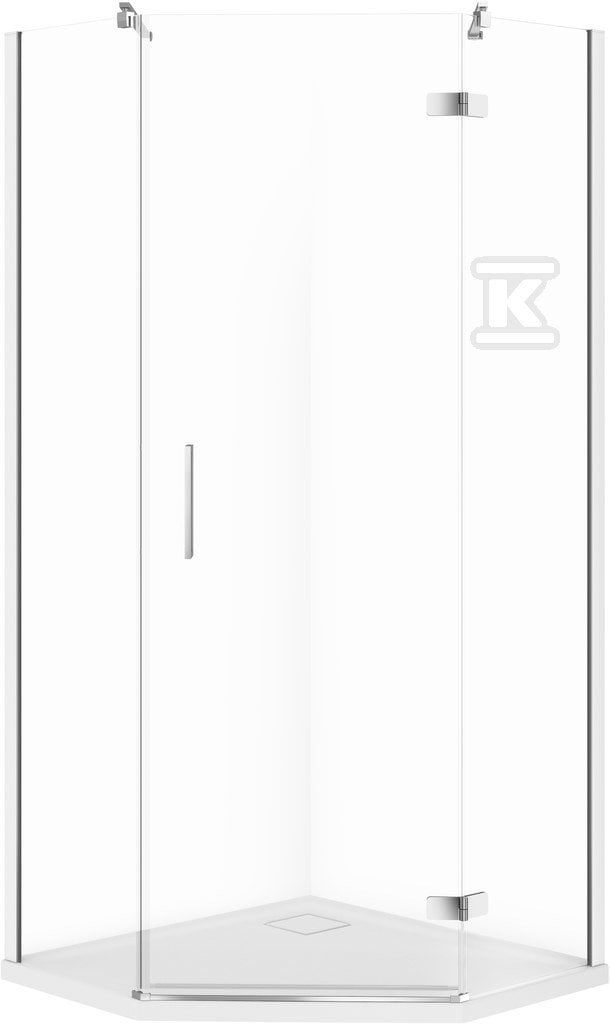 SET C516 KABINA PIĘCIOKĄTNA CITY PRAWA CHROM 80X80X195+TAKO SLIM WIR