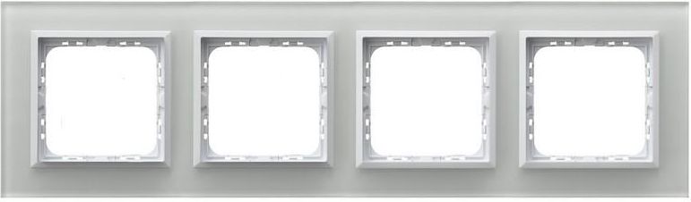 Ospel Ramka poczwórna Sonata szkło biały (R-4RGC/31/00)