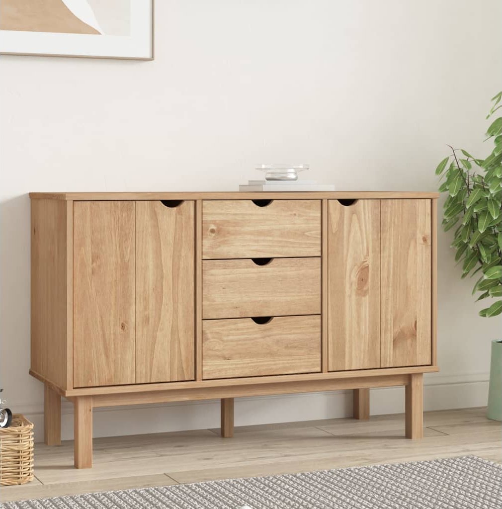 vidaXL vidaXL Komoda, 113,5x43x73 cm, lite drewno sosnowe