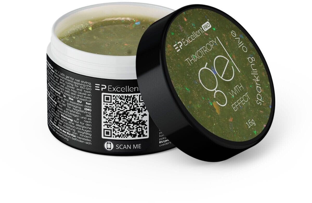 Cosmetics Zone Excellent PRO Thixotropy Gel With Effect budujący żel Sparkling Olive 15g