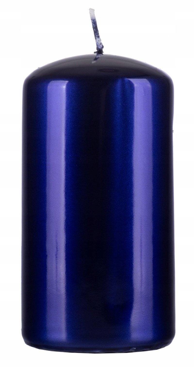 Donau Home Świeca słupek Aurora, 60x115mm, kobalt