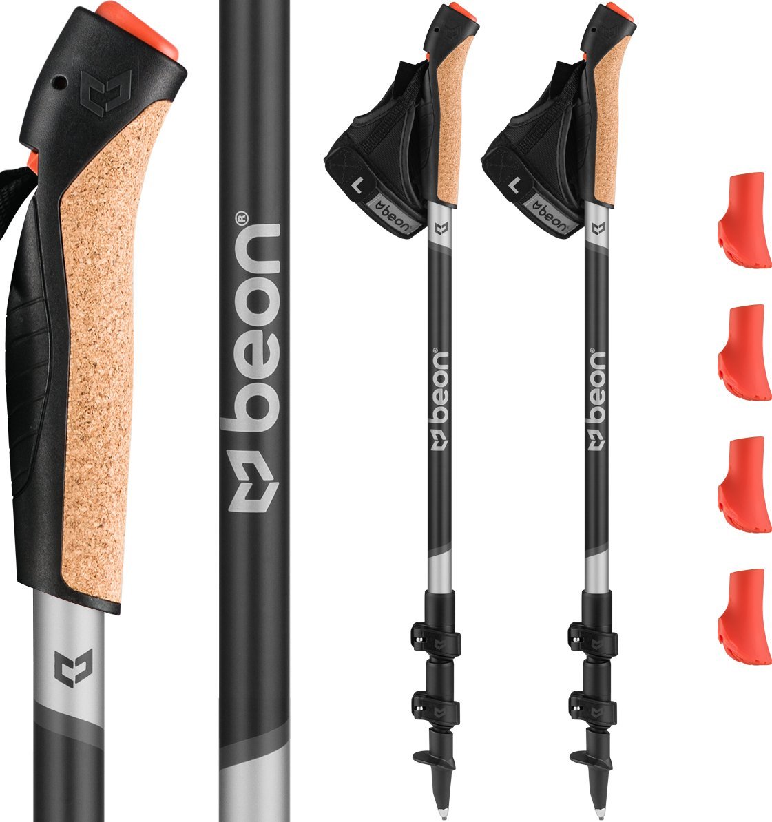 Kije nordic walking Beon NX6 Carbon Black