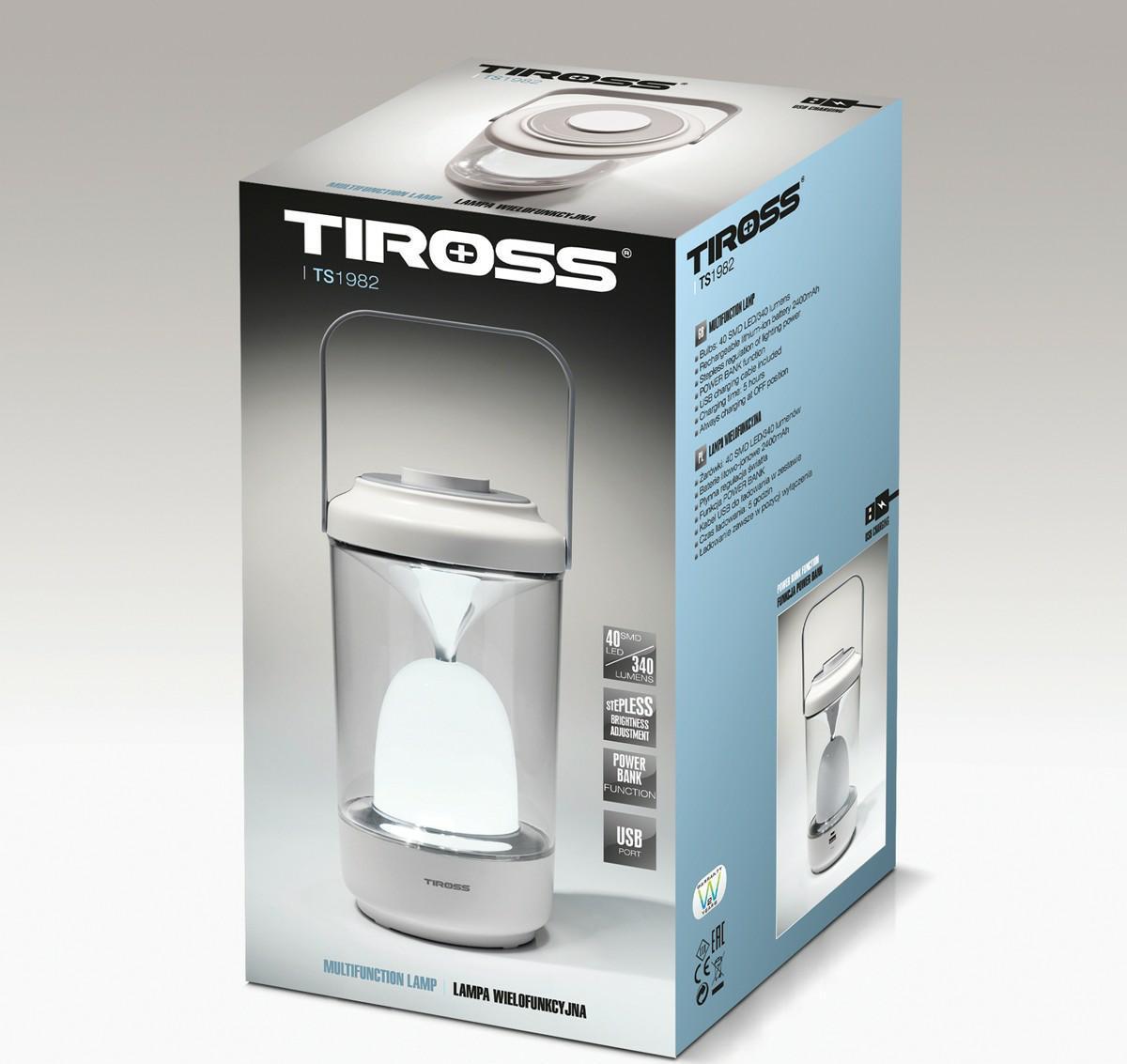 Tiross TIROSS LAMPKA KEMPINGOWA TS1982 LED Z FUNKCJĄ POWER BANK TS-1982