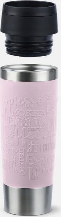 Emsa TRAVEL MUG Classic Grande thermal mug (light pink/stainless steel, 0.5 liters)