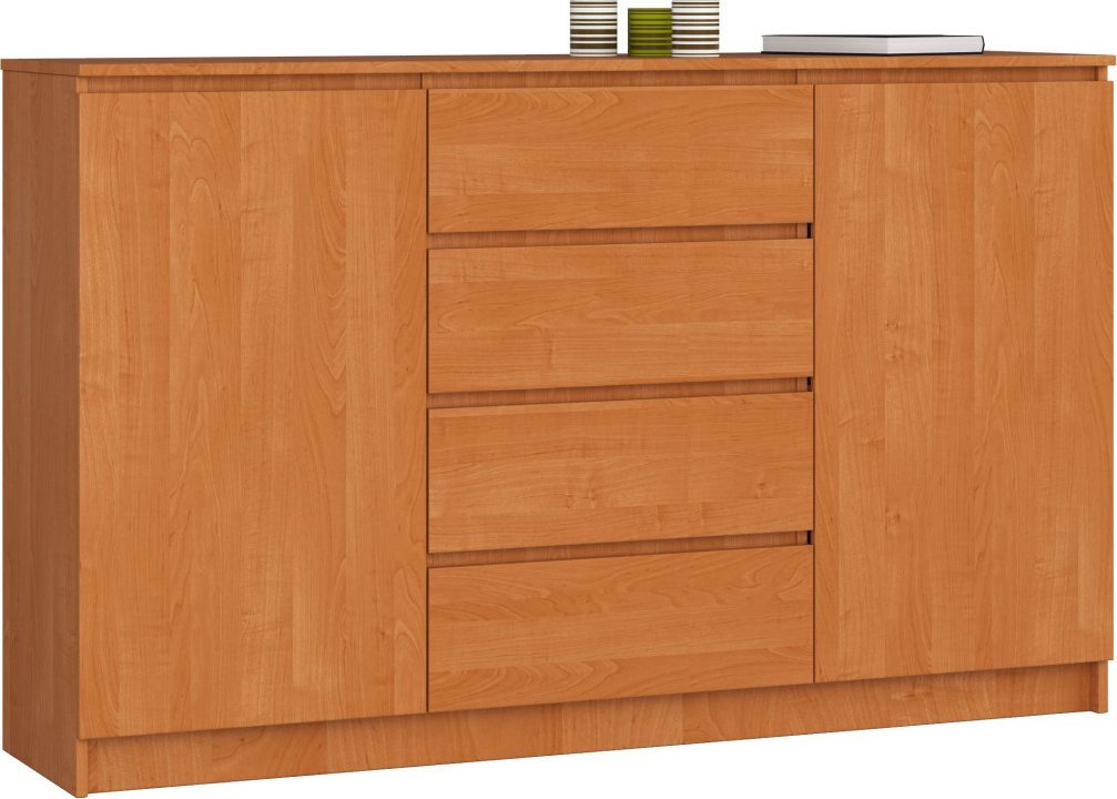 Fabryka Mebli Akord KOMODA K 160 cm 2 DRZWI 4 SZUFLADY OLCHA