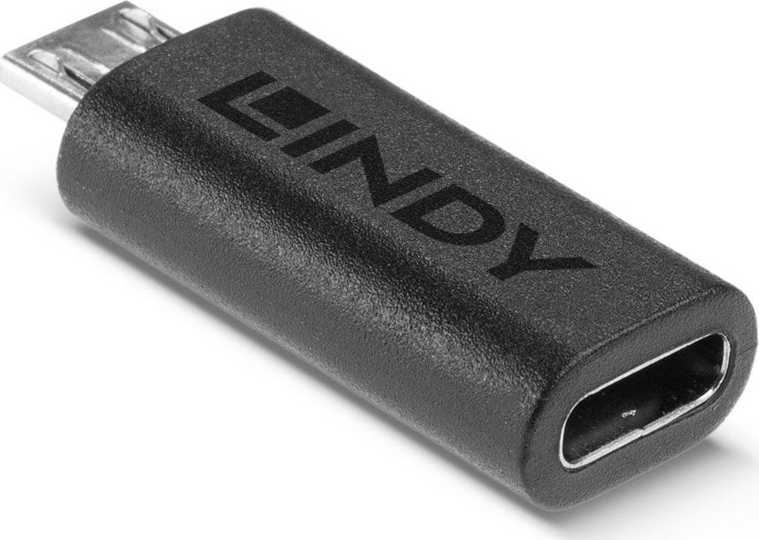 Adapter USB Lindy 41903 USB-C - microUSB Czarny (41903)