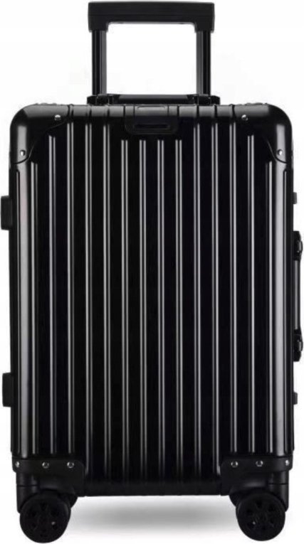Walizka Podróżna Aluminiowa Czarna Na Kółkach