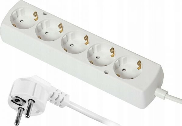 Jonex przedłużacz 5-gniazd 16A 3m biały (PS-570S/ 3,0m/3x1,5)