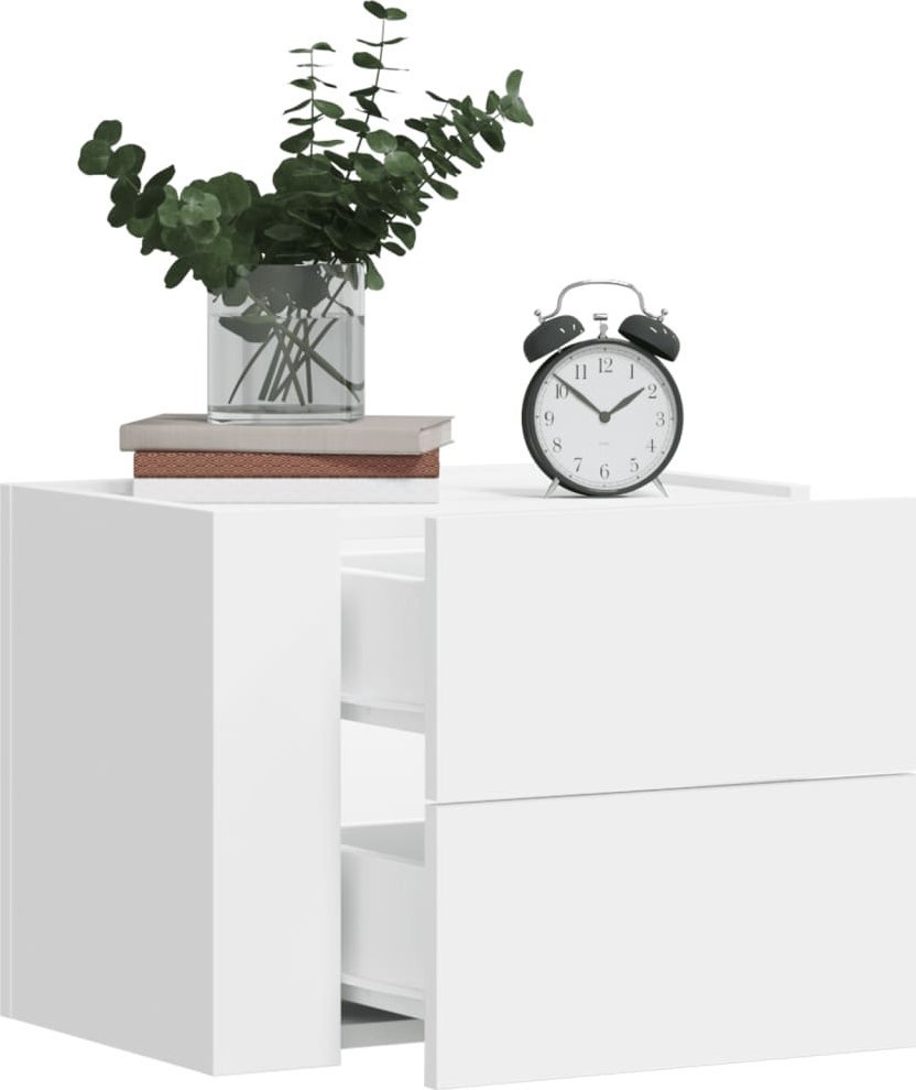 vidaXL Wiszące szafki nocne, 2 szt., białe, 45x30x35 cm