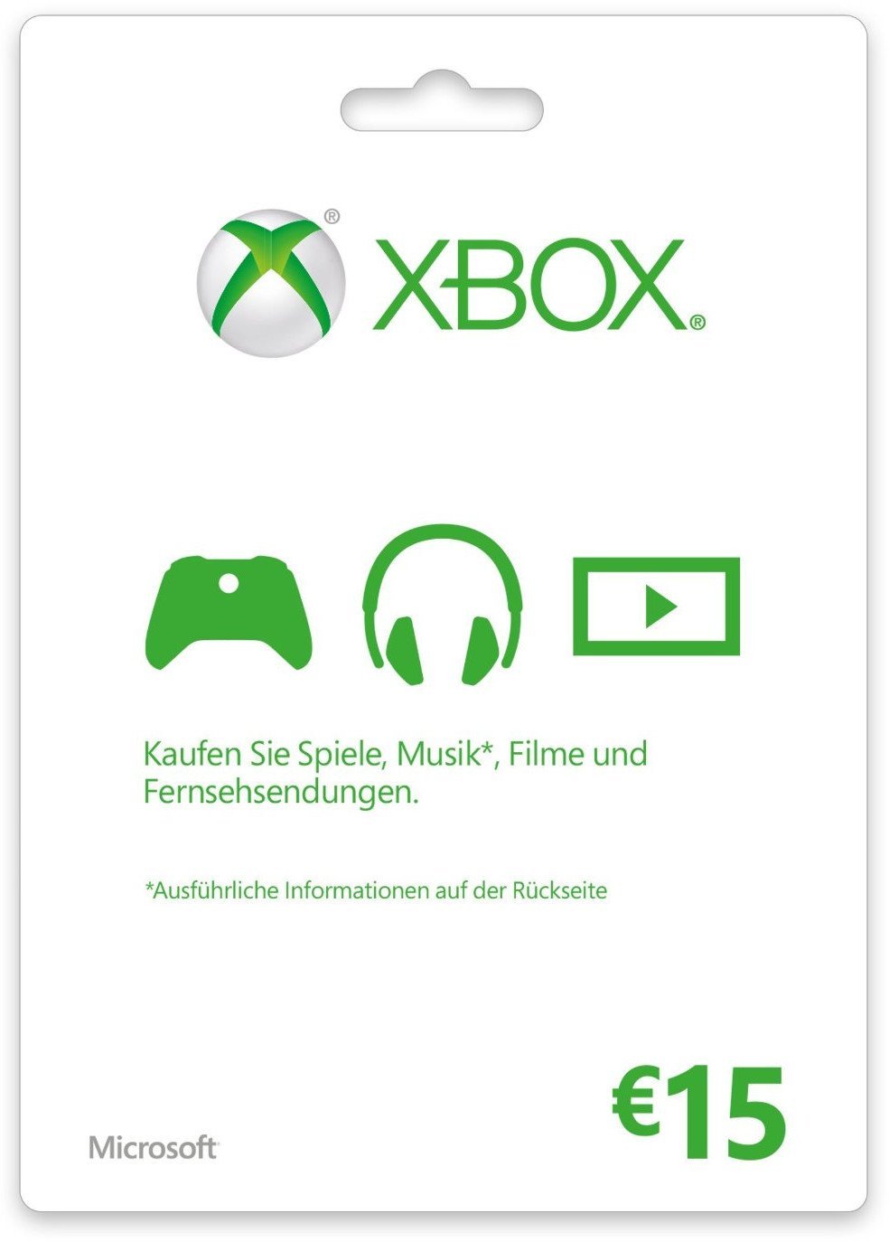 MS ESD Gift Card Xbox LIVE AGENCY Online 15 EURO