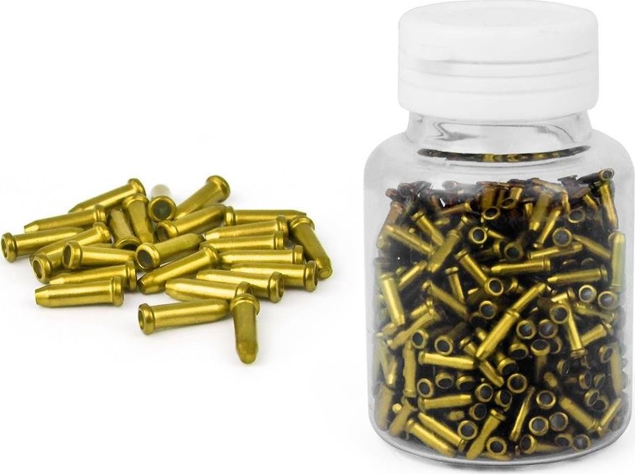 Accent Końcówki linki Accent 2,3 mm aluminiowe 5 sztuk złote uniwersalny